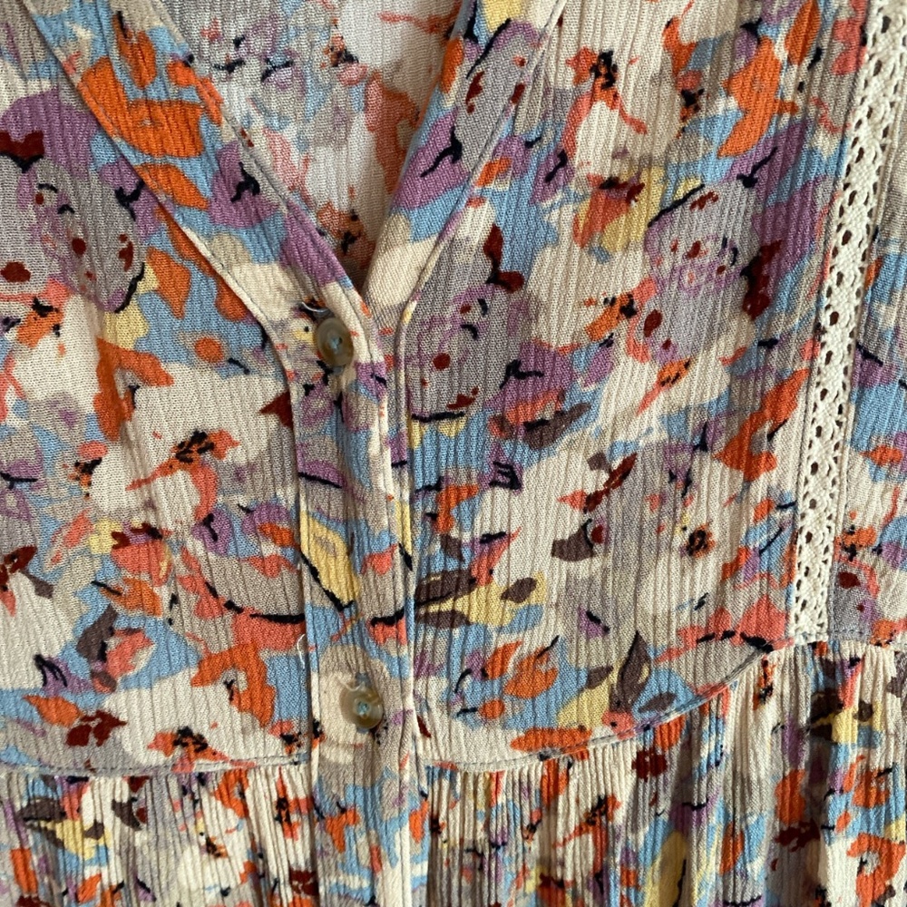 ANTHROPOLOGIE VANESSA VIRGINA FLORAL TUNIC SHIRT
